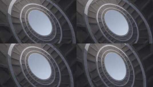 椭圆形天井 筒子楼高清在线视频素材下载