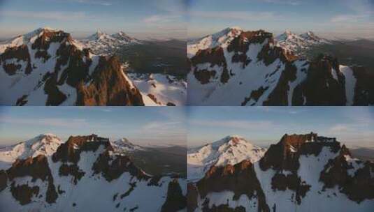 雪山天际线景观高清在线视频素材下载
