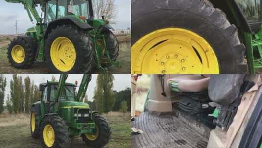 农业拖拉机高清在线视频素材下载