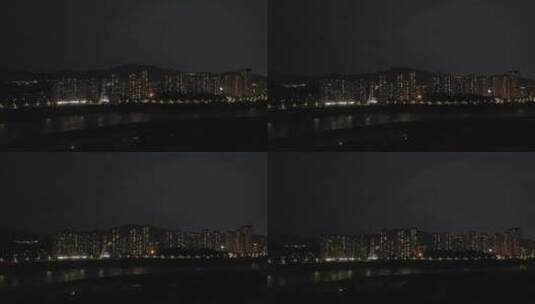 江滨小区夜景高清在线视频素材下载
