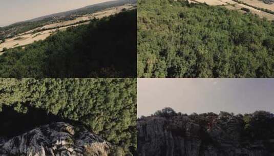 穿越机飞跃高山峡谷高清在线视频素材下载