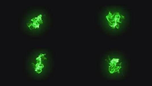 4k魔幻绿色神秘火焰旋转缭绕素材 (8)高清在线视频素材下载