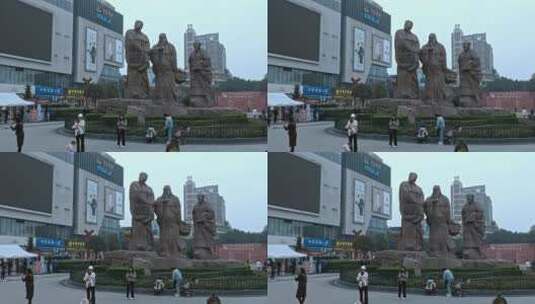 高清实拍眉山苏东坡雕像高清在线视频素材下载