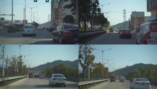 乡村公路开车行驶汽车行车记录仪驾驶视角高清在线视频素材下载