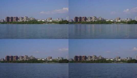 城市湖水延时高清在线视频素材下载