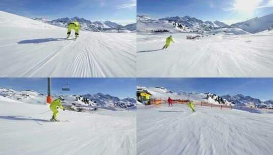 滑雪极限运动高清在线视频素材下载