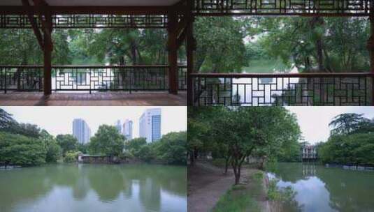 武汉汉口中山公园历史名园4K视频合集高清在线视频素材下载