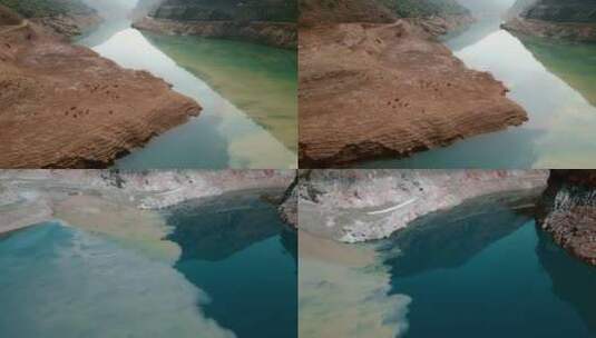 污染排放矿水污染云南澜沧江高清在线视频素材下载