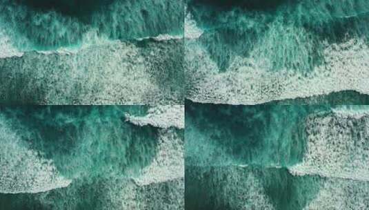俯拍波涛汹涌的海浪高清在线视频素材下载