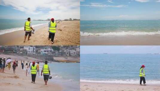 海滩沙滩安全劝导员1高清在线视频素材下载