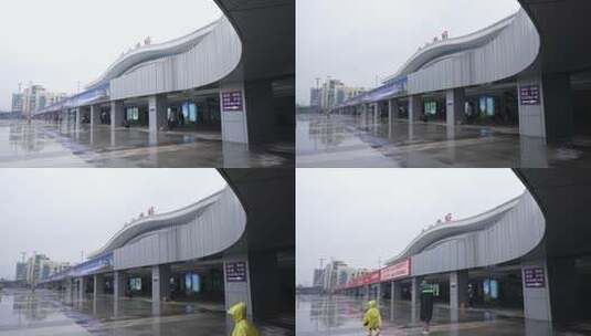 连云港站雨天高清在线视频素材下载