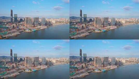 广州国际金融城航拍高清在线视频素材下载
