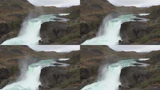 壮观的瀑布景色高清在线视频素材下载