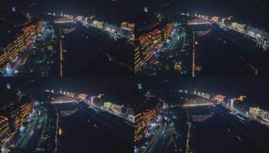 【正版素材】贵州茅台镇夜景航拍0152高清在线视频素材下载