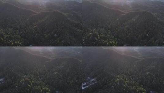 航拍天台山国清寺视频高清在线视频素材下载
