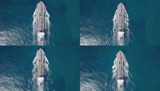 大海中航行的原油油轮高清在线视频素材下载