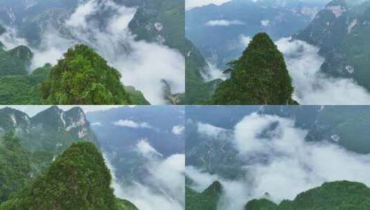 航拍重庆巫山下庄天路高清在线视频素材下载