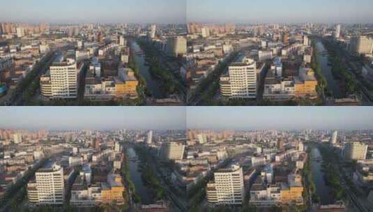 河南许昌城市风光航拍高清在线视频素材下载