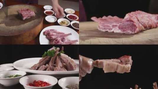 羊排 羊肉 切羊肉 西北美食 手抓羊肉高清在线视频素材下载