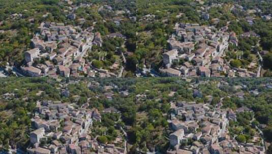 巴拉祖茨的鸟瞰图法国南部阿尔迪切最美丽的村庄之一高清在线视频素材下载