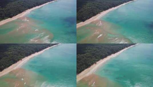 热带普吉岛海滩鸟瞰图高清在线视频素材下载