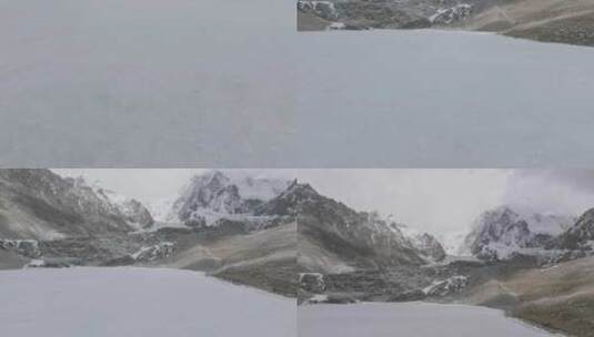 航拍西藏拉萨琼穆岗嘎雪山风景高清在线视频素材下载