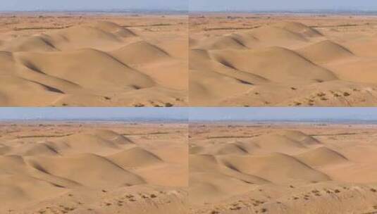 航拍沙漠公路被沙子侵蚀高清在线视频素材下载