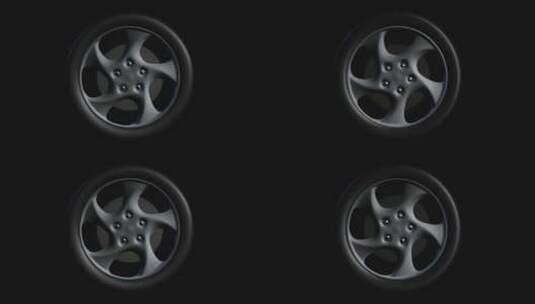 滚动的车轮3d动画高清在线视频素材下载