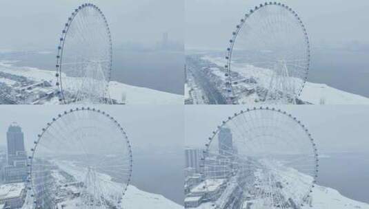 南昌摩天轮雪景12高清在线视频素材下载