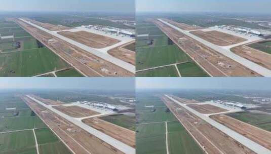 蒙城机场航拍 飞机场高清在线视频素材下载