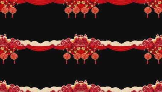 新春晚会年会节日结婚祝寿视频边框20高清在线视频素材下载