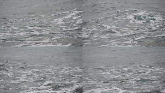 大海海浪浪花满画幅升格慢镜头特写高清在线视频素材下载