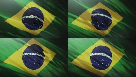 巴西国旗挥舞-4K高清在线视频素材下载