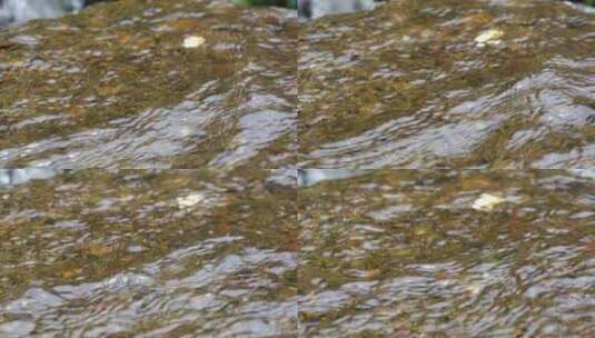 河边流水河流河水小溪山泉泉水流体液体水流高清在线视频素材下载