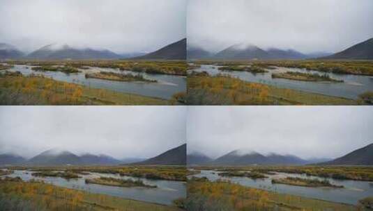 西藏林芝尼洋河雅鲁藏布江延时摄影高清在线视频素材下载