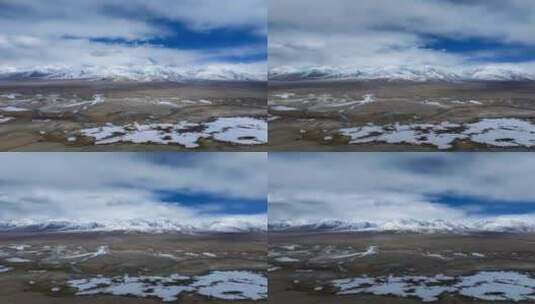 （延时）新疆帕米尔高原昆仑雪山航拍高清在线视频素材下载