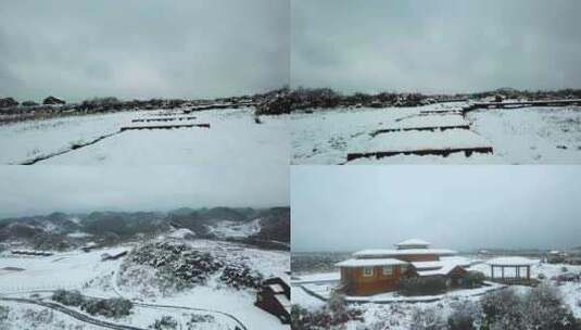 航拍雪景、山川雪景高清在线视频素材下载