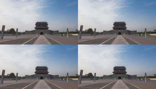 北京中轴线永定门大范围高清在线视频素材下载
