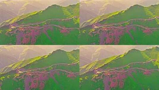 天山山脉独库公路HDR航拍高清在线视频素材下载