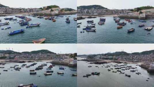 海岛渔船航拍4（福州平潭）高清在线视频素材下载