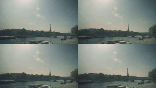 巴黎，城市建筑，埃菲尔铁塔，塞纳河高清在线视频素材下载