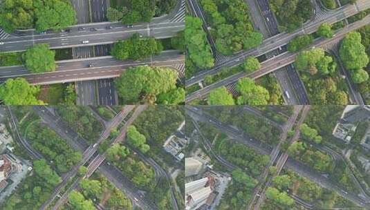 深圳深南新洲立交桥白天延时公路夜景汽车高清在线视频素材下载