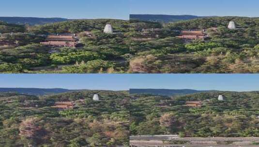 竖屏航拍四川宜宾白塔山东山寺高清在线视频素材下载