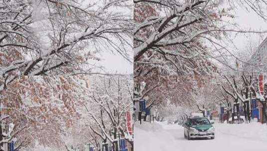 大雪覆盖城市高清在线视频素材下载