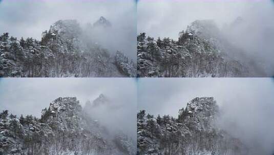 老界岭雪景延时8K高清在线视频素材下载