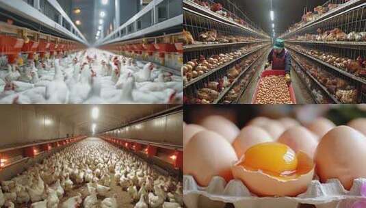 合集-现代化养鸡场鸡蛋生产高清在线视频素材下载