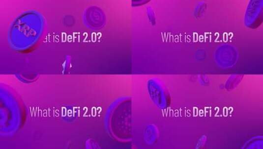 Defi 2.0去中心化金融加密货币下跌高清在线视频素材下载