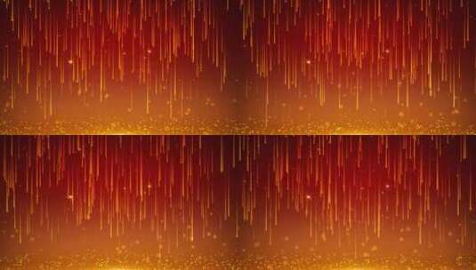 4K金红色粒子雨背景循环高清在线视频素材下载