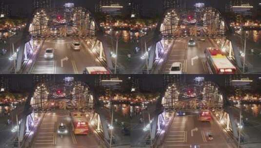 广州越秀海珠桥夜景-01高清在线视频素材下载