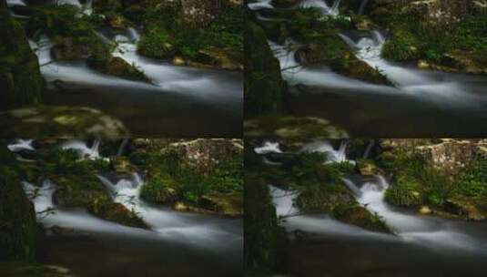 6K丝滑唯美瀑布溪流延时高清在线视频素材下载